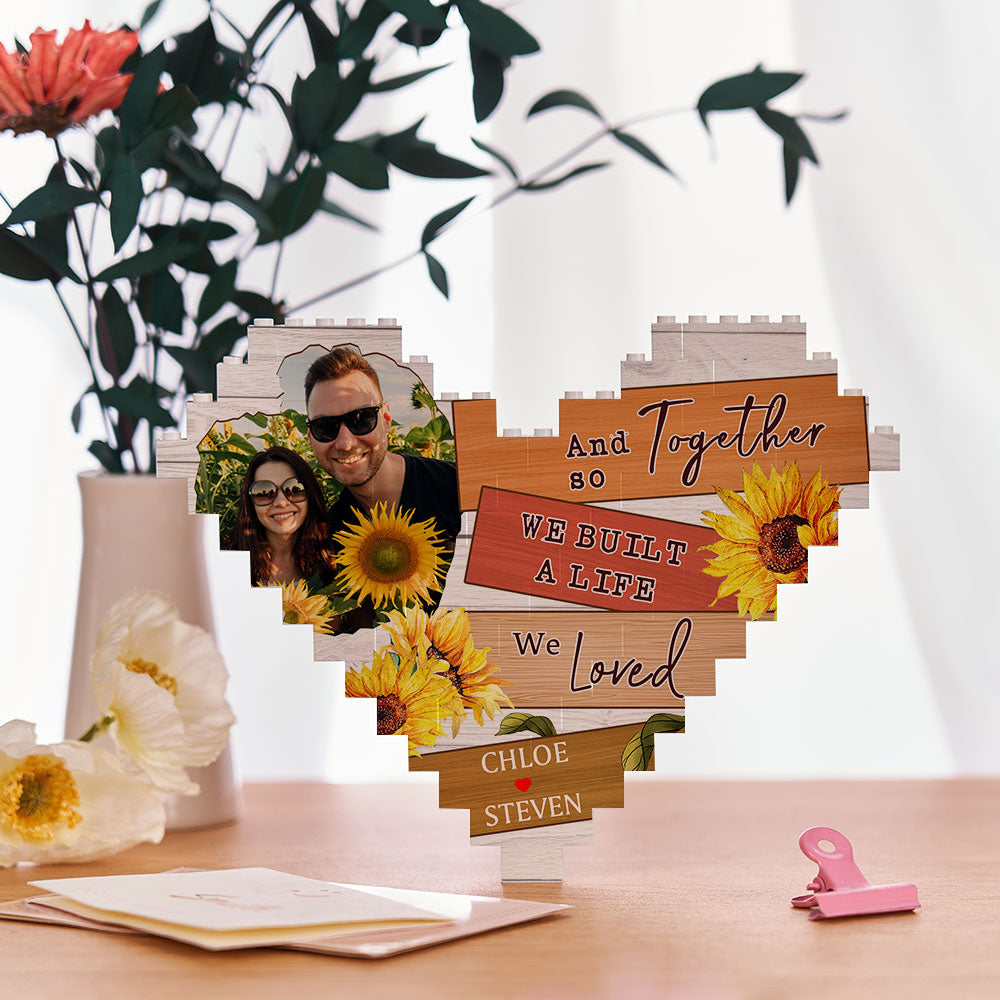 Together We Build The Life We Love - Personalized Couple Photo Puzzle