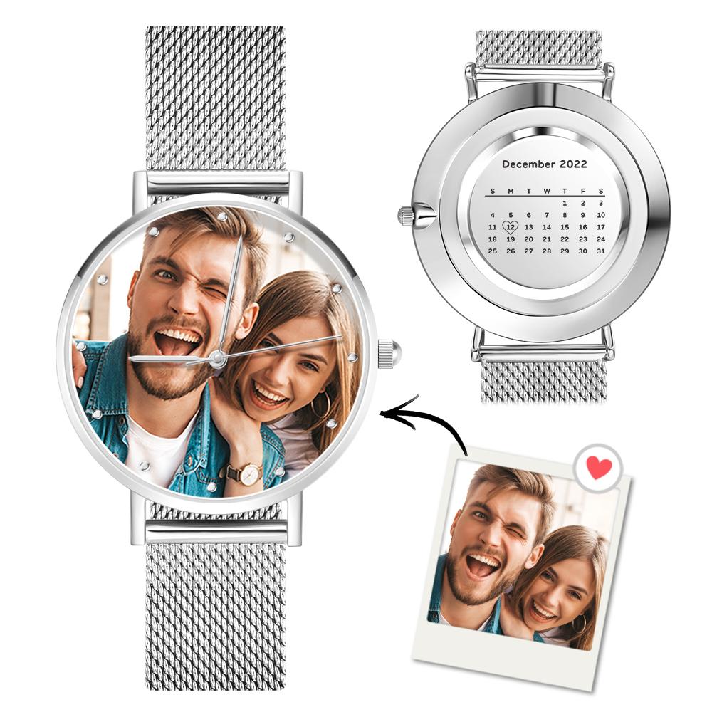 Personalized Women's Engraved Calendar Alloy Bracelet Photo