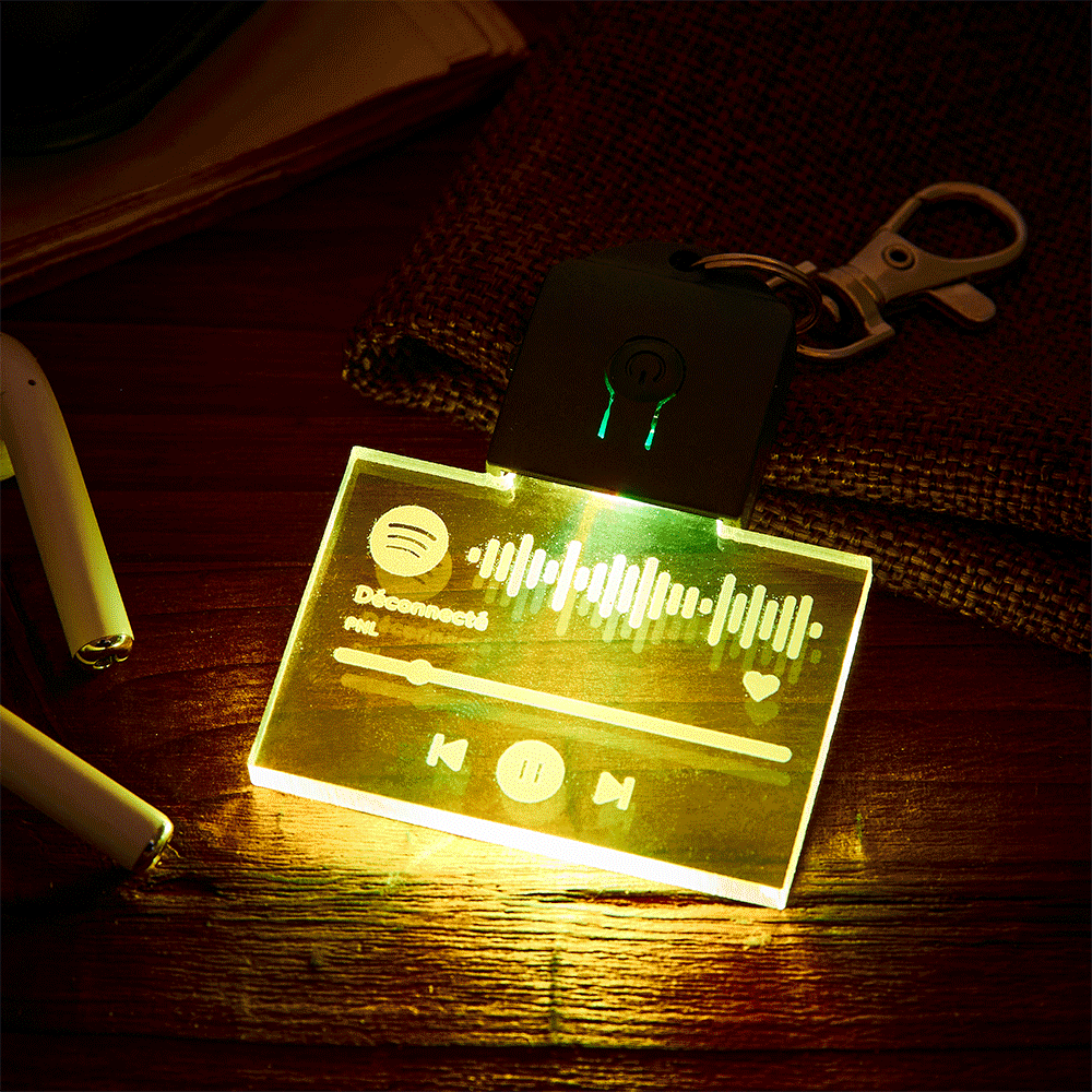 Custom Music Code Led Light Music Code Led Keychain - gift for anyone - Personalized Keychain
