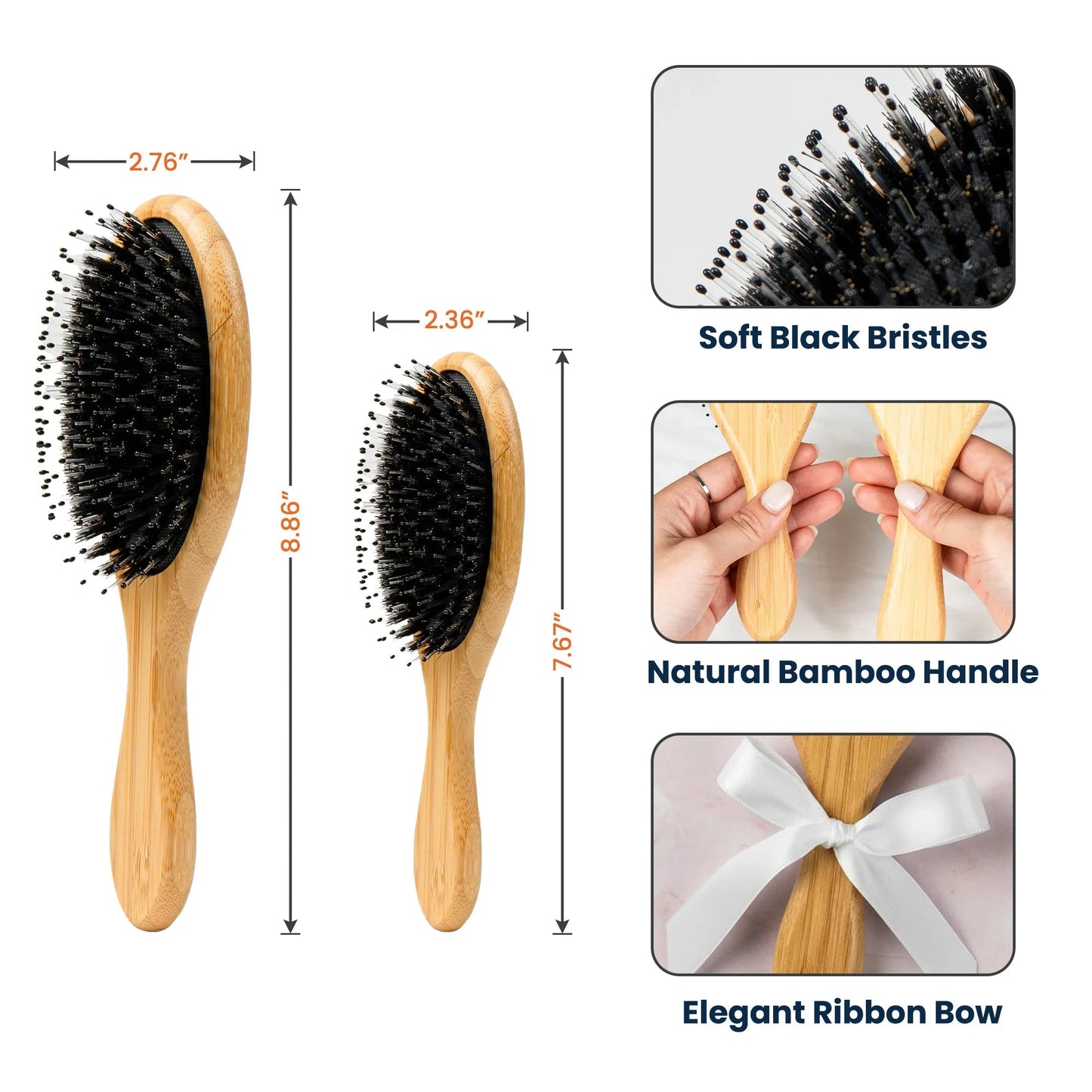 Personalized Wooden Hair Brush With Birth Flower Name Design, Vanity Decor, Unique Gift For Daughter Sister Mom
