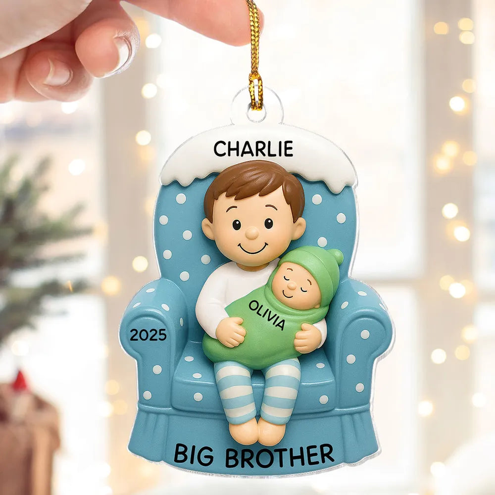 Custom Acrylic Ornament for Big Brother & Sister Gift