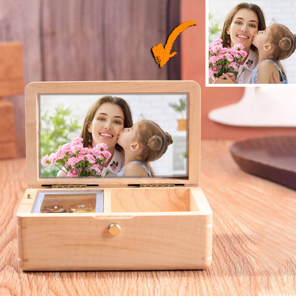 Custom Photo Jewelry Box Jewelry Music Box - gift for her - Personalized Music Box