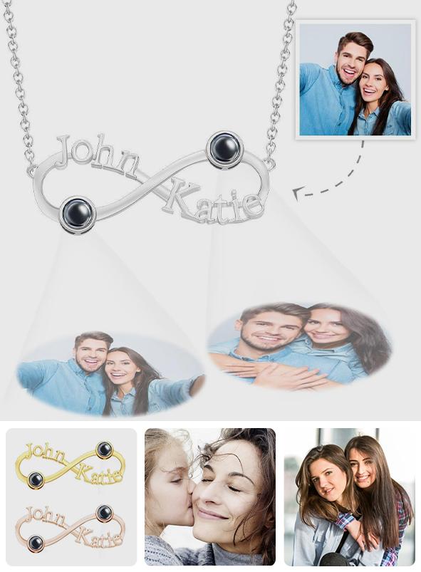 Gift for who lost a loved one - Personalized Infinity Symbol Engraved Charm