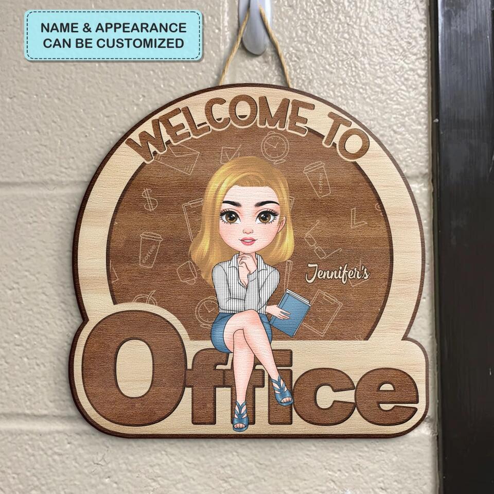 Personalized Wooden Teacher Sign - Custom Office Decor Gift