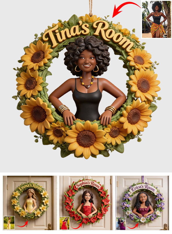 Custom Any Photo Birth Flower - Personalized Self Love Custom Shaped Wood Sign