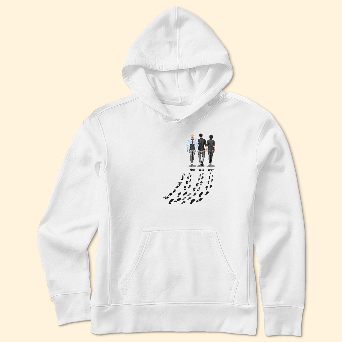 Personalized Family T-Shirt - Custom Gift 'You Never Walk Alone'