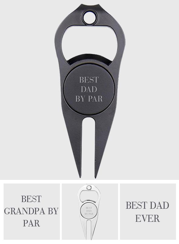 Best Dad/ Grandad/ Papa... By Par Bottle Opener - Golf gift for dad, him, boyfriend, husband, grandpa - Personalized Golf Fork Ball Marker