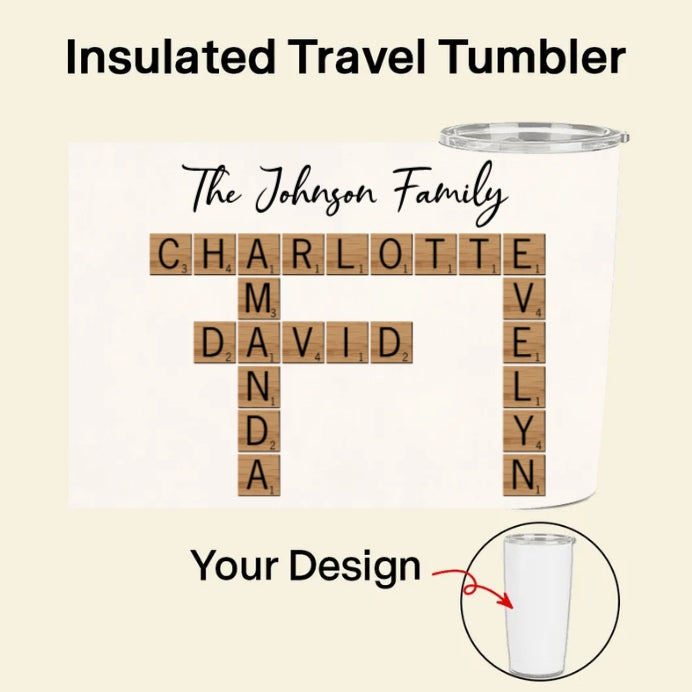Personalized Family Name Scrabble Poster, Plaque, Keychain, Pillow, Sign - A Perfect Gift for Family
