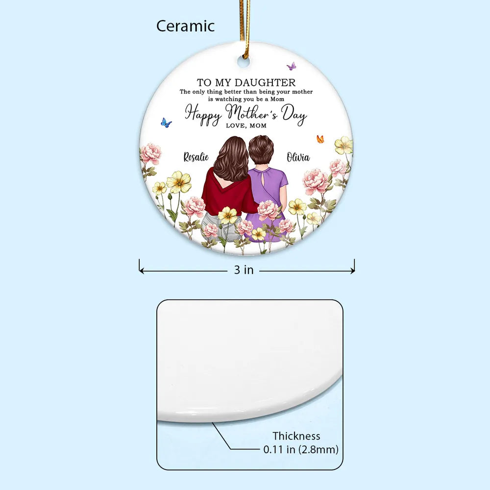 To My Daughter β Personalized Birth Month Flower Ceramic Ornament and More β A Special Gift for Daughter
