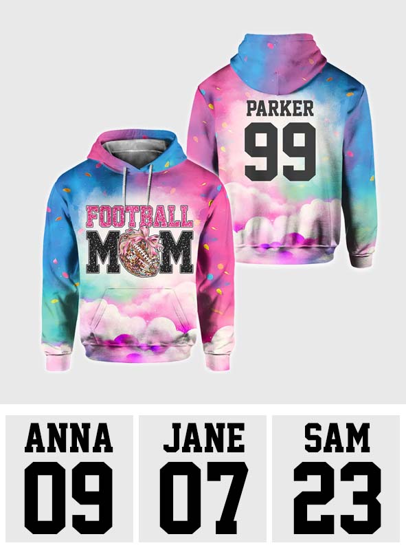 Football Mom - Personalized Football All Over Shirt