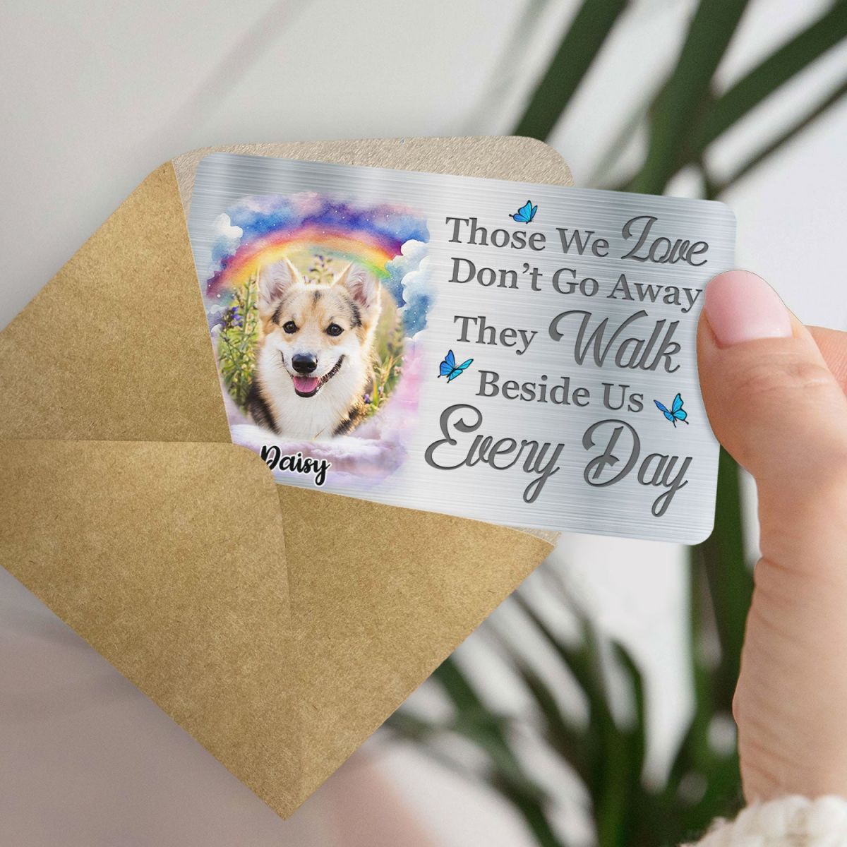 Pet Memorial Metal Wallet Card – Personalized Design to Cherish Eternal Love for Pets
