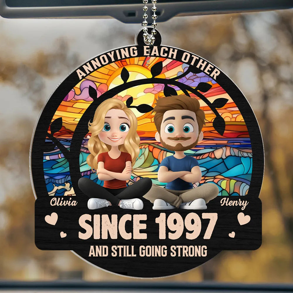 Still Going Strong – Custom Acrylic Ornament with Couple Design and Year, Gift for Spouses