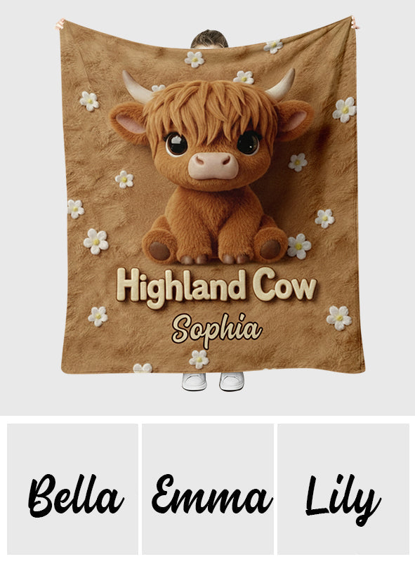 Just A Girl Who Loves Highland Cows - Personalized Highland Cow Blanket