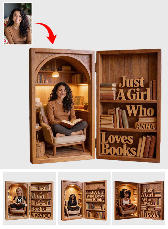 Just A Girl Who Loves Books - Personalized Book Acrylic Diptych