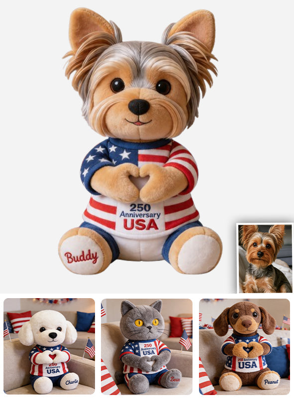 250 Anniversary Cute Pet - Personalized Dog Premium Faux Fur Pillow
