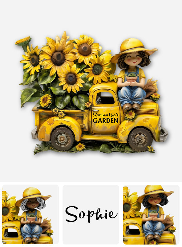 And Into The Garden I Go To Lose My Mind - Personalized Gardening Cut Metal Sign