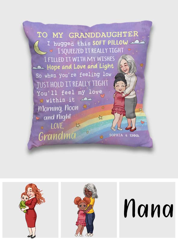 To My Daugter/ Granddaughter/ Son/ Grandson... - Personalized Grandma Throw Pillow