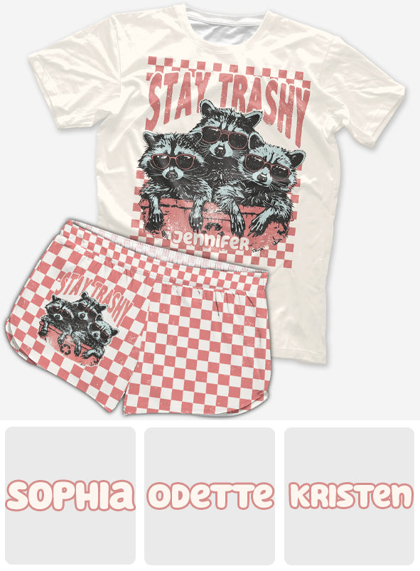 Stay Trashy - Personalized Raccoon All Over Shirt & Women Shorts