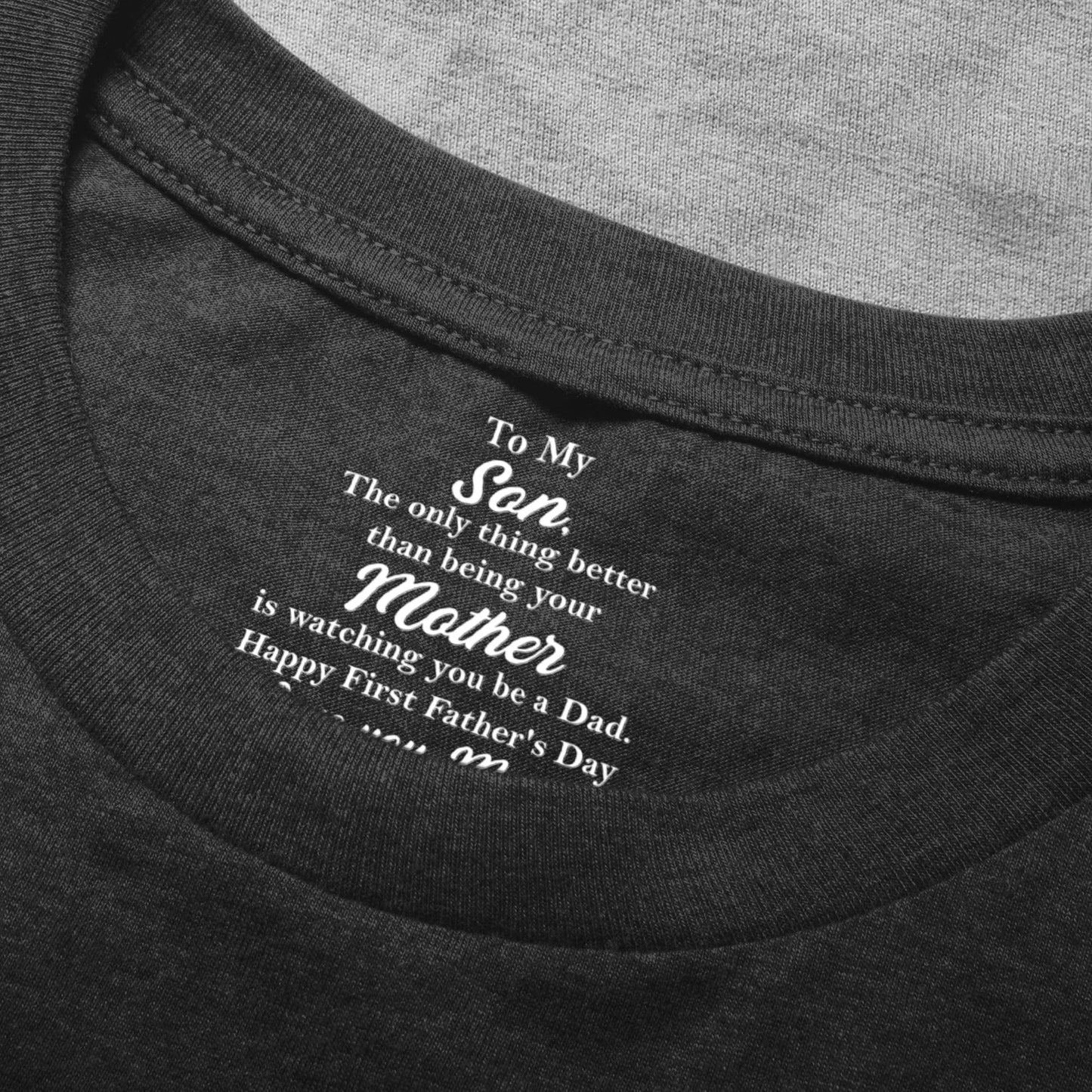 Classic Tee Father's Day Gift from Mom to Son, Watching You Be a Dad Quote, Personalized Shirt That's Heartwarming