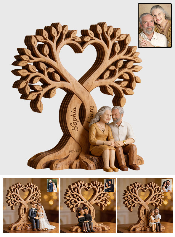 Custom Any Photo - Personalized Couple Custom Shaped Wood Plaque