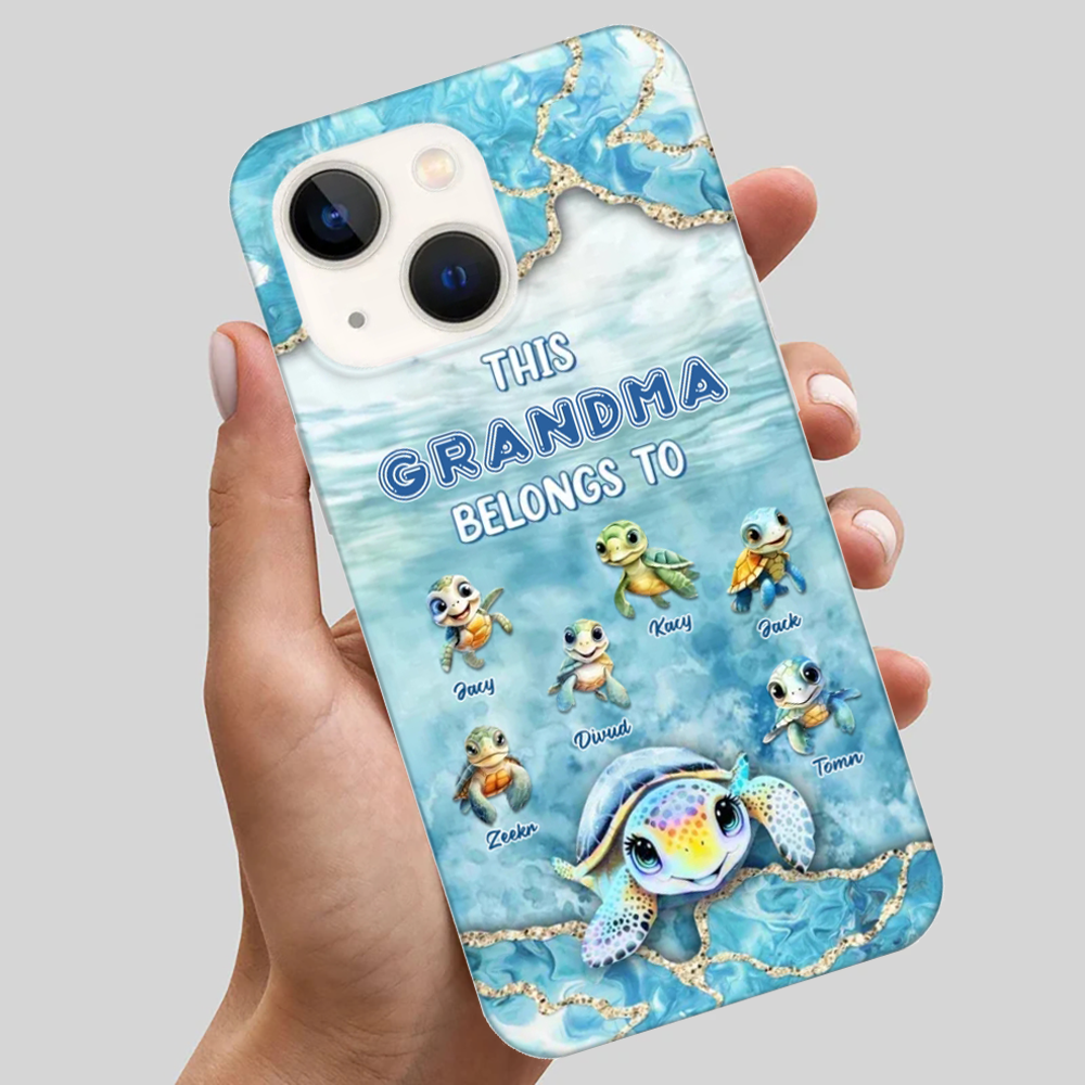 Personalized Phone Case - Grandma's Little Sweethearts and Ocean Baby, Perfect Gift