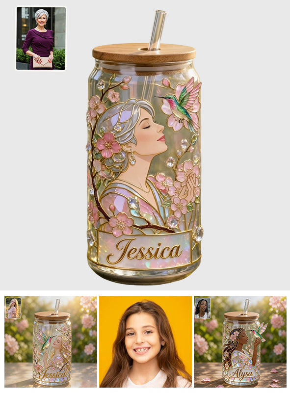 Just A Girl Who Loves Hummingbird - Personalized Hummingbird Can Glass