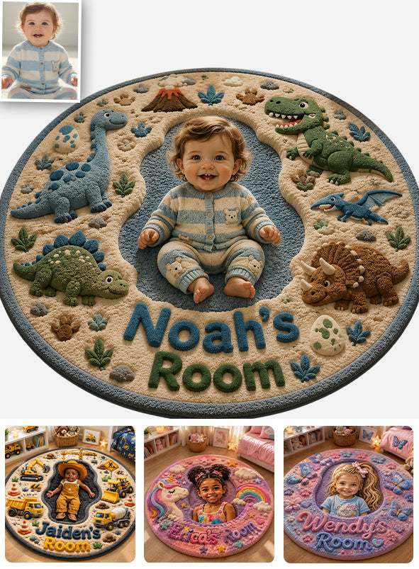 Any Photo Perfect Gift For Kids - Personalized Kid Non-Slip Tufted Rug