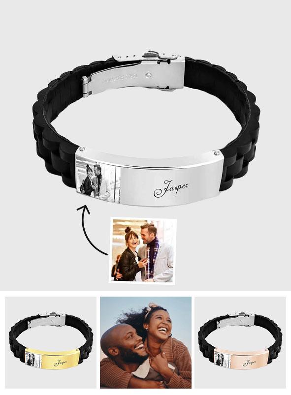 Any Photos - Personalized Couple Photo Bracelet