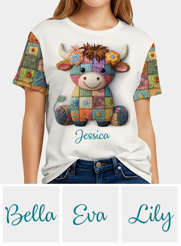 Just A Girl Who Loves Highland Cows - Personalized Highland Cow All Over Shirt