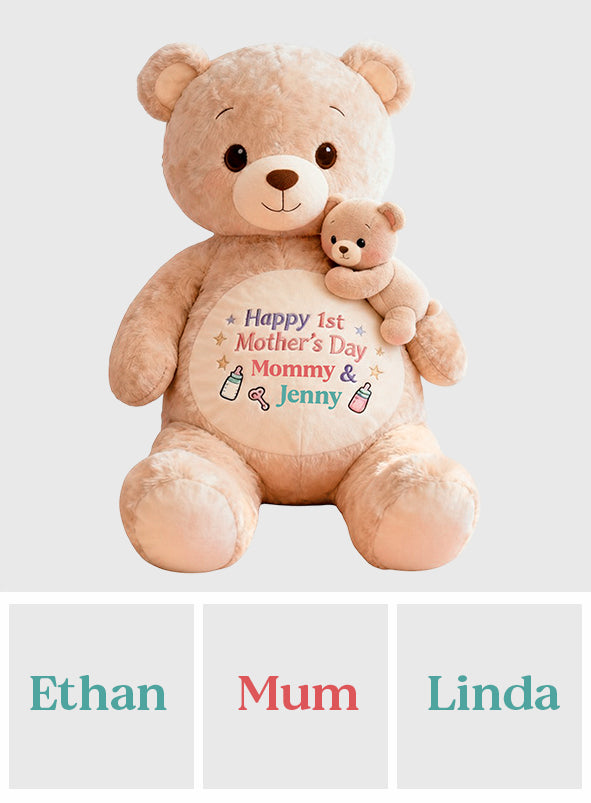 Happy 1st Mother's Day - Personalized Mother Premium Faux Fur Pillow