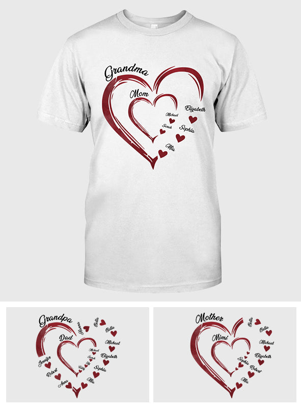Grandma/Mommy's Sweethearts - Personalized Grandma T-shirt And Hoodie