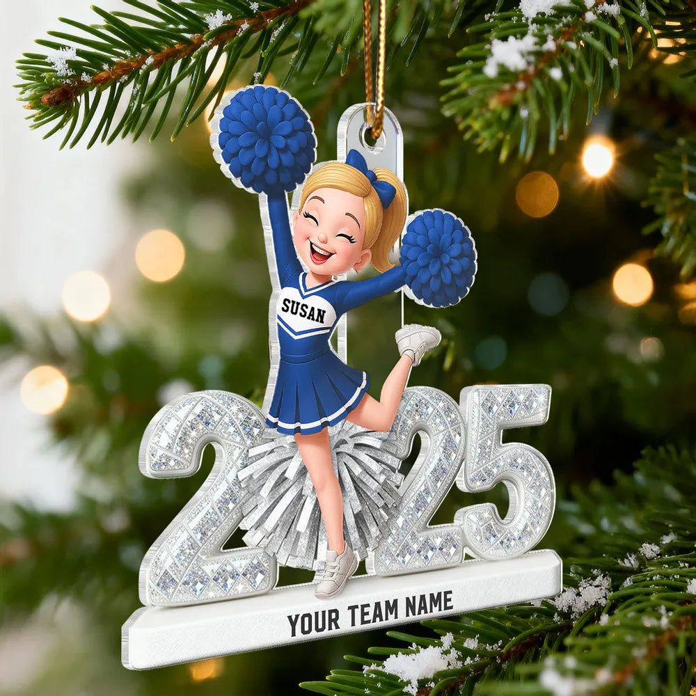 Custom Cheerleader Acrylic Ornament for Christmas Tree