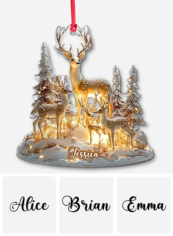 Deer Christmas - Personalized Hunting Ornament