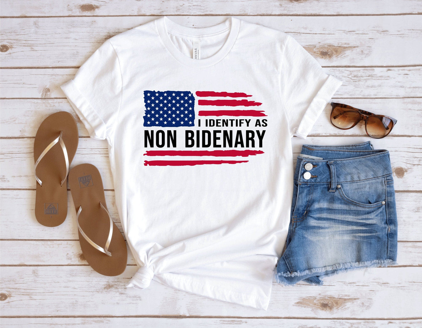 Republican Shirt, I Identify As Non Bidenary Shirt, American Flag Shirt, Anti Democrat Shirt, Conservative Shirt, Patriot Shirt T-shirt & Hoodie