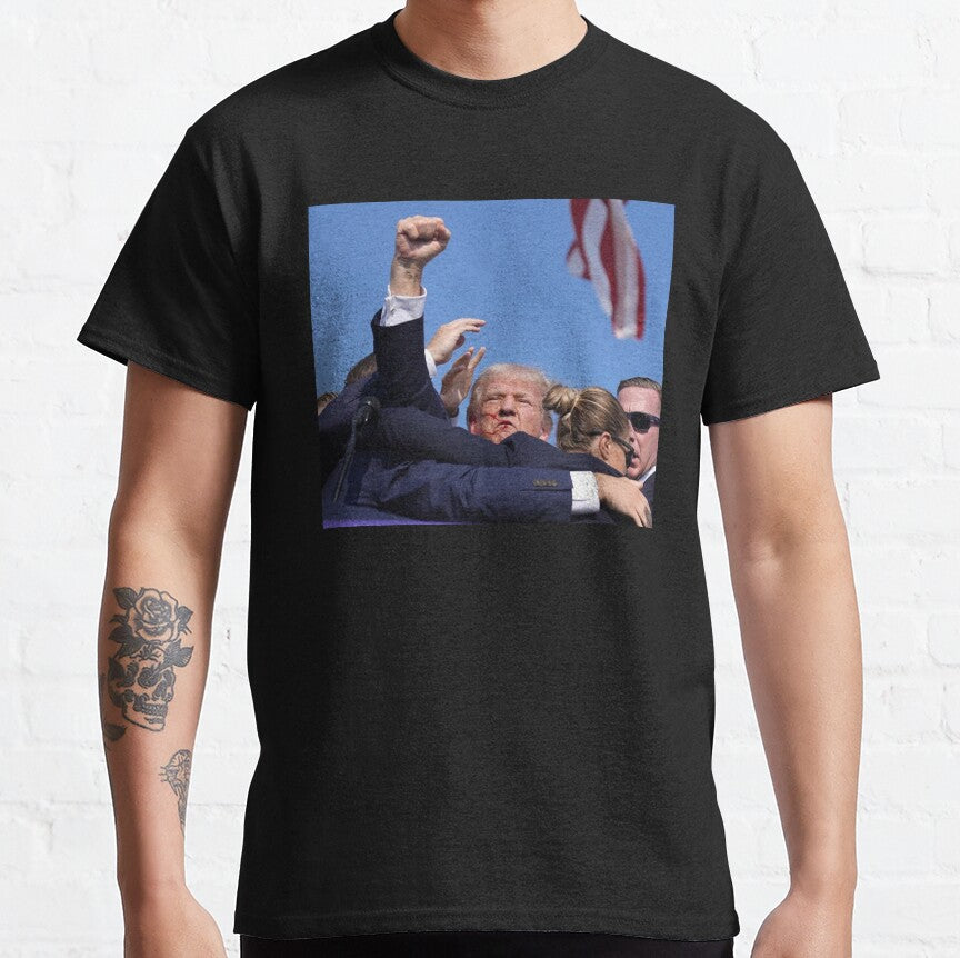 Never Surrender Shirt, Fight For America T-shirt, 2024 Rally Shirt T-shirt & Hoodie