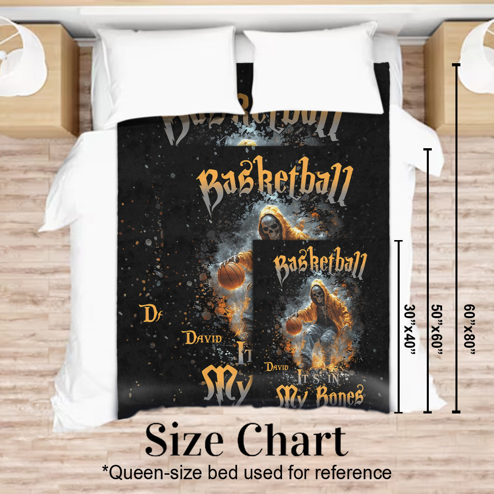 Basketball Is In My Bones - Personalized Basketball Blanket