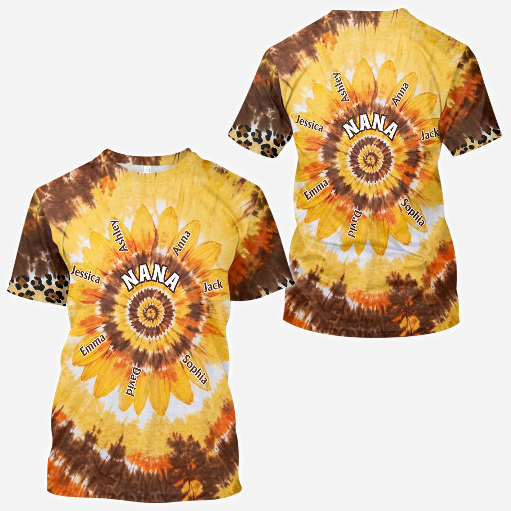 Grandms's Little Sunflower - Personalized Grandma All Over Shirt