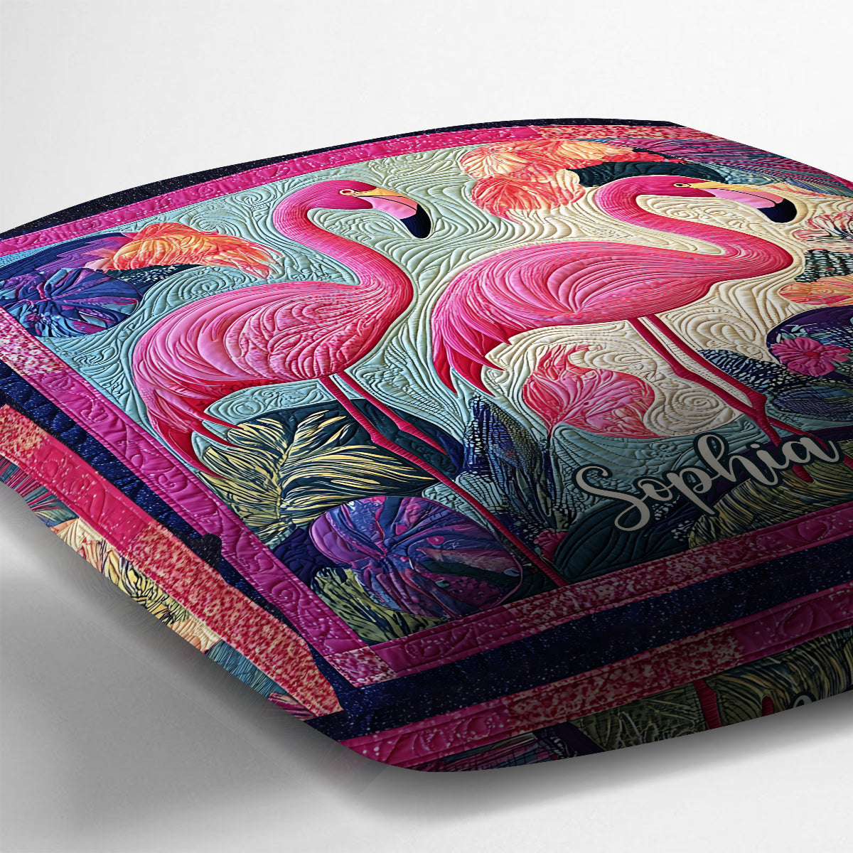 Beautiful Flamingo - Personalized Flamingo Throw Pillow