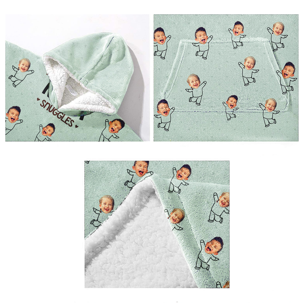 I Love Being Grandma Sunflower - Personalized Mother's Day Grandma Blanket Hoodie