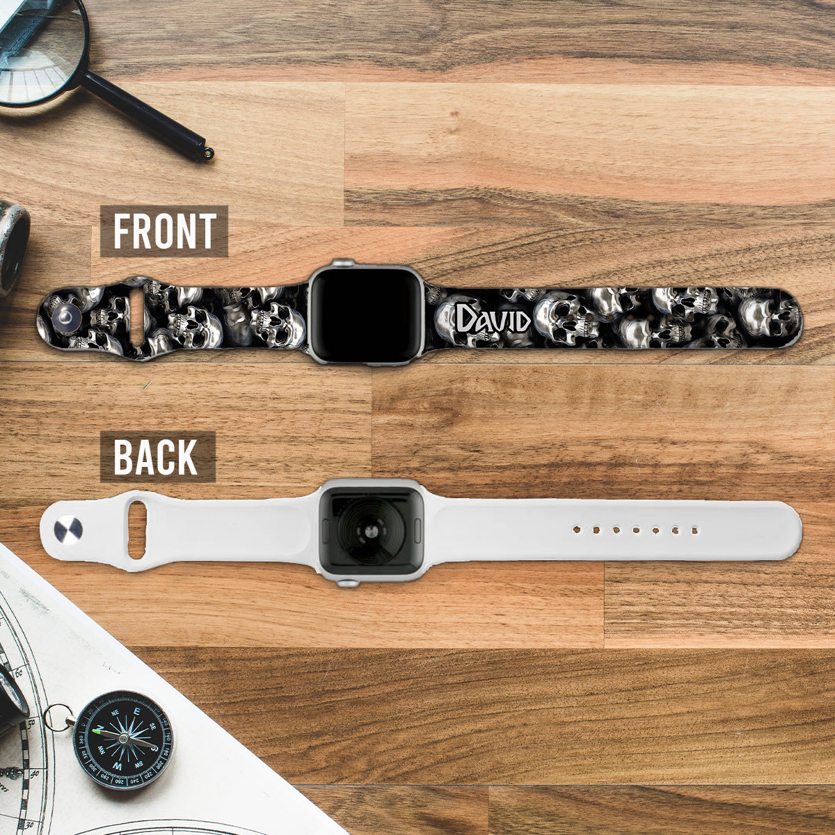 3D Metallic Skulls - Personalized Skull Apple Watch Band
