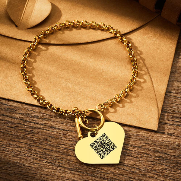 Love You - Personalized Couple QR Code Bracelets