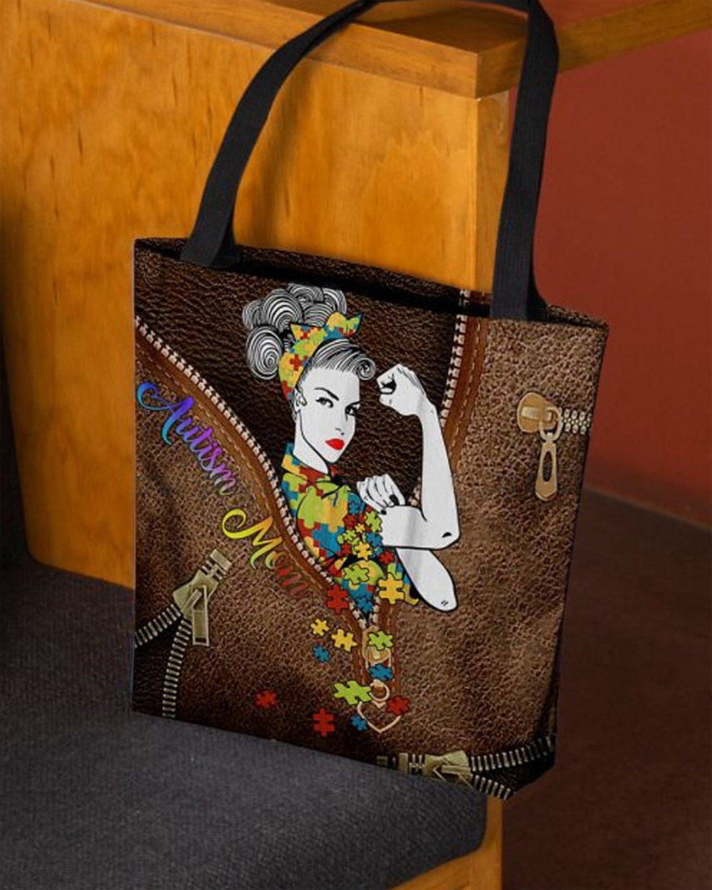 Autism Awareness : Autism Mom - Tote Bag 0921