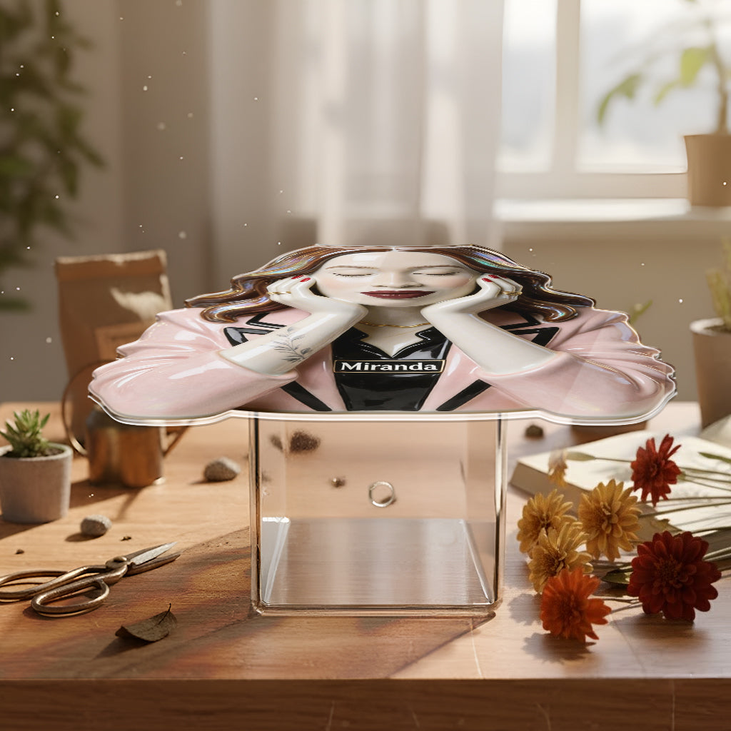 Beauty Dreamer - Makeup Brush Holder Muse - Personalized Makeup Acrylic Pot