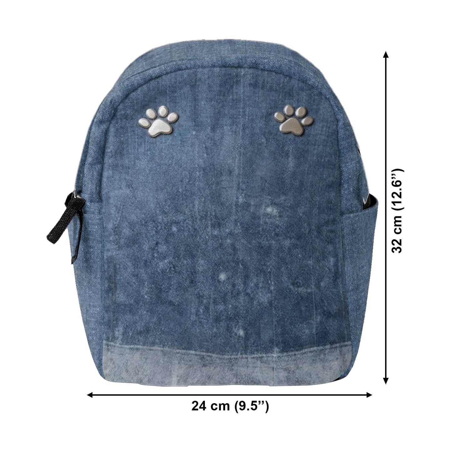 Any Photo Personalized Denim Dog Backpack - Personalized Dog Changeable Leather Patch Backpack