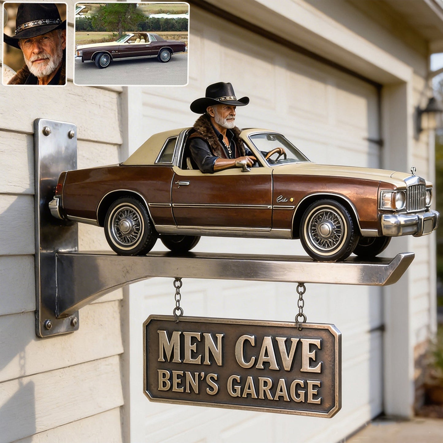 Custom Garage Sign - Personalized Car Lover Wooden Wall Mount Sign