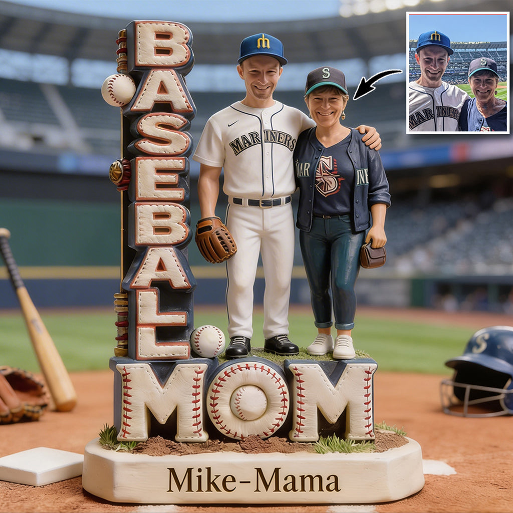 Baseball Mom, Dad - Personalized Baseball Custom Shaped Acrylic Plaque