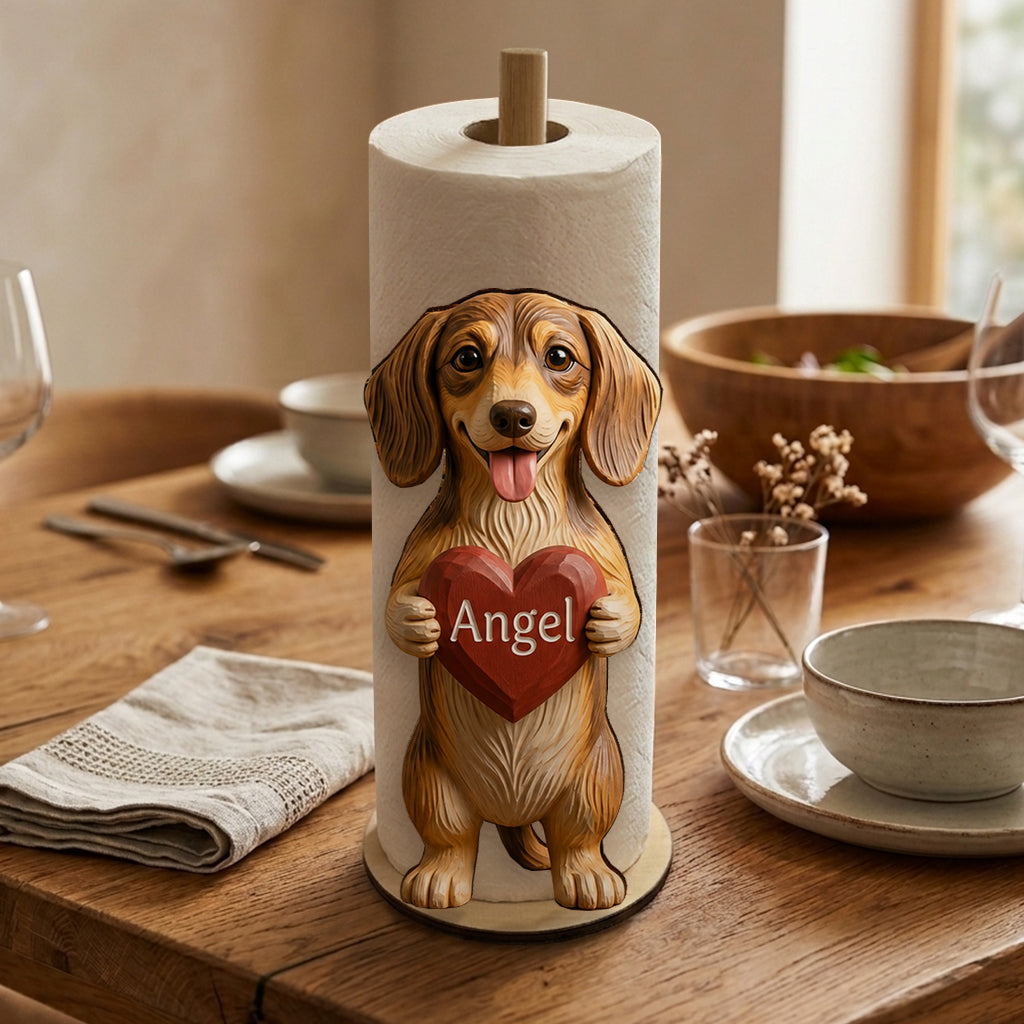 Dog Leash Holder - Personalized Dog Paper Towel Stand