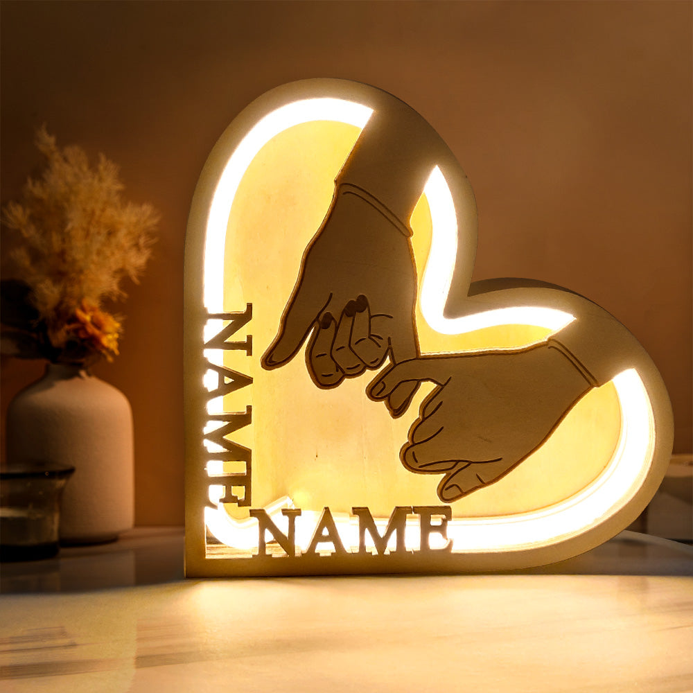 Couple Name Hand In Hand - Personalized Couple Name Lamp
