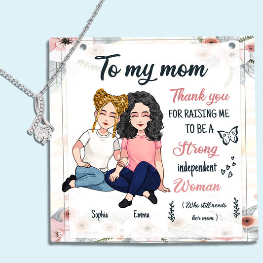 Thank You For Raising Me - Personalized Mother's Day Mother Necklace