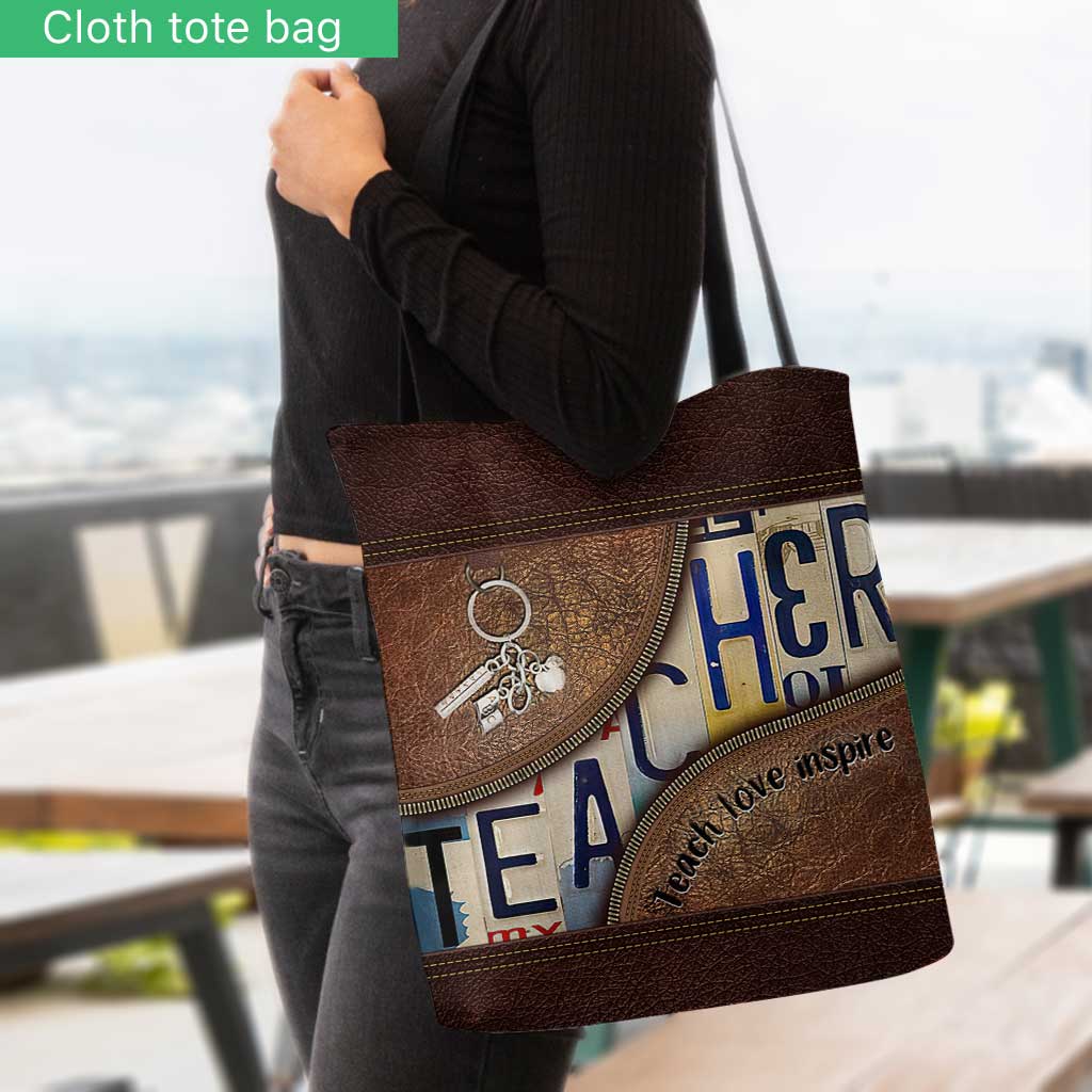 Teacher Teach Love Inspire - Teacher Tote Bag 0921